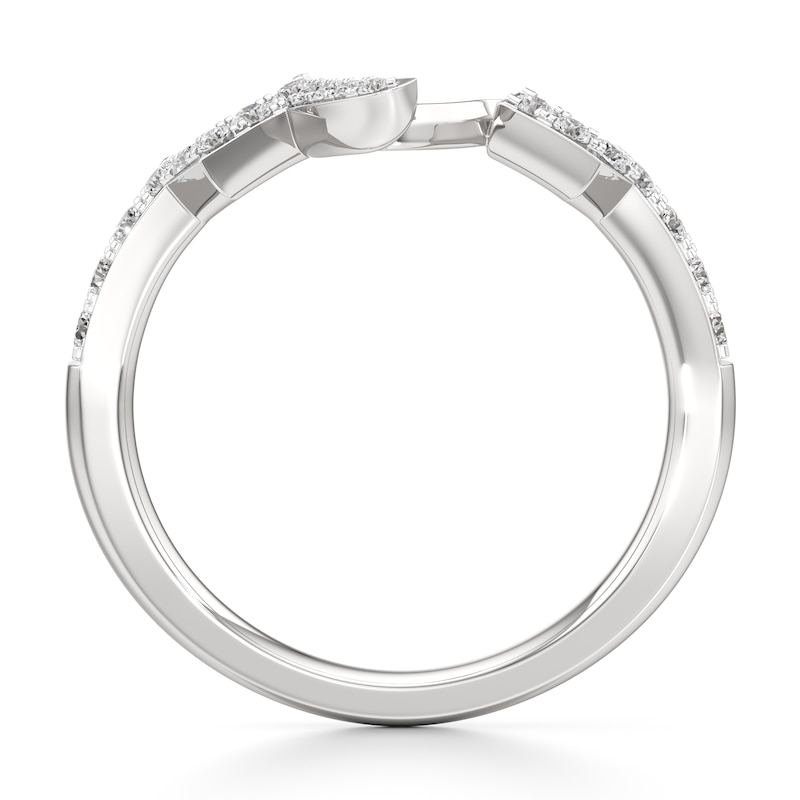 Main Image 2 of J'Lure Lab-Grown Diamond Angled Contour Wedding Band 1/4 ct tw 18K White Gold