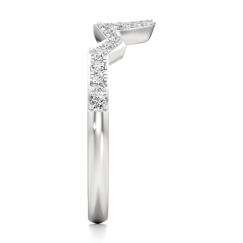 Main Image 3 of J'Lure Lab-Grown Diamond Angled Contour Wedding Band 1/4 ct tw 18K White Gold