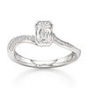 Thumbnail Image 1 of J'Lure Imperial-Emerald Step-Cut Lab-Grown Diamond Bypass Engagement Ring 1-1/8 ct tw 18K White Gold