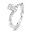 Thumbnail Image 4 of J'Lure Imperial-Emerald Step-Cut Lab-Grown Diamond Bypass Engagement Ring 1-1/8 ct tw 18K White Gold
