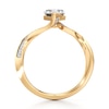 Thumbnail Image 2 of J'Lure Lozenge Step-Cut Lab-Created Diamond Bypass Engagement Ring 1-1/8 ct tw 18K Yellow Gold