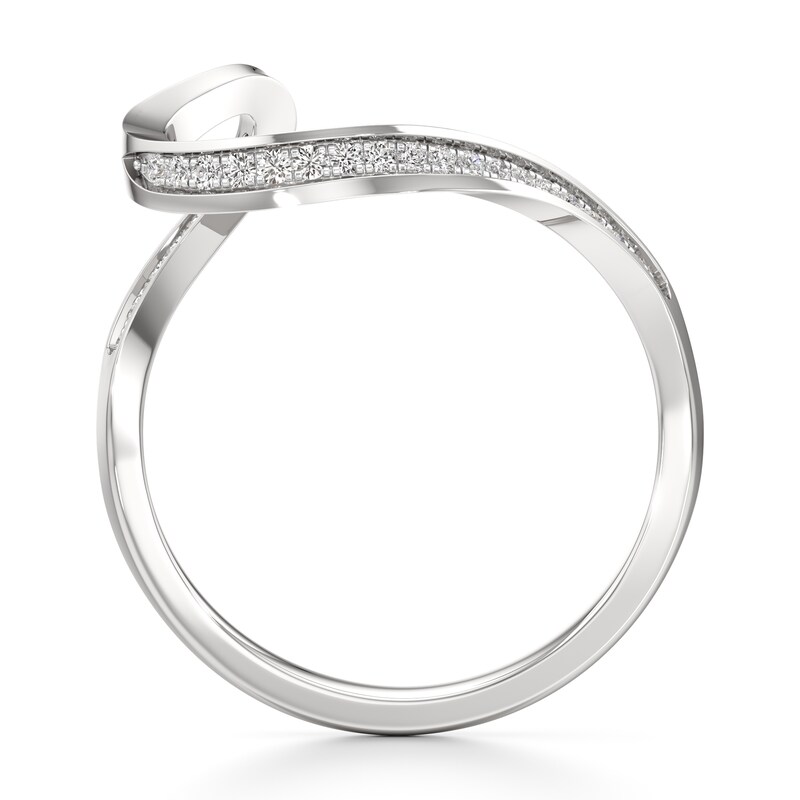 Main Image 2 of J'Lure Lab-Grown Diamond Contour Wedding Band 1/6 ct tw 18K White Gold