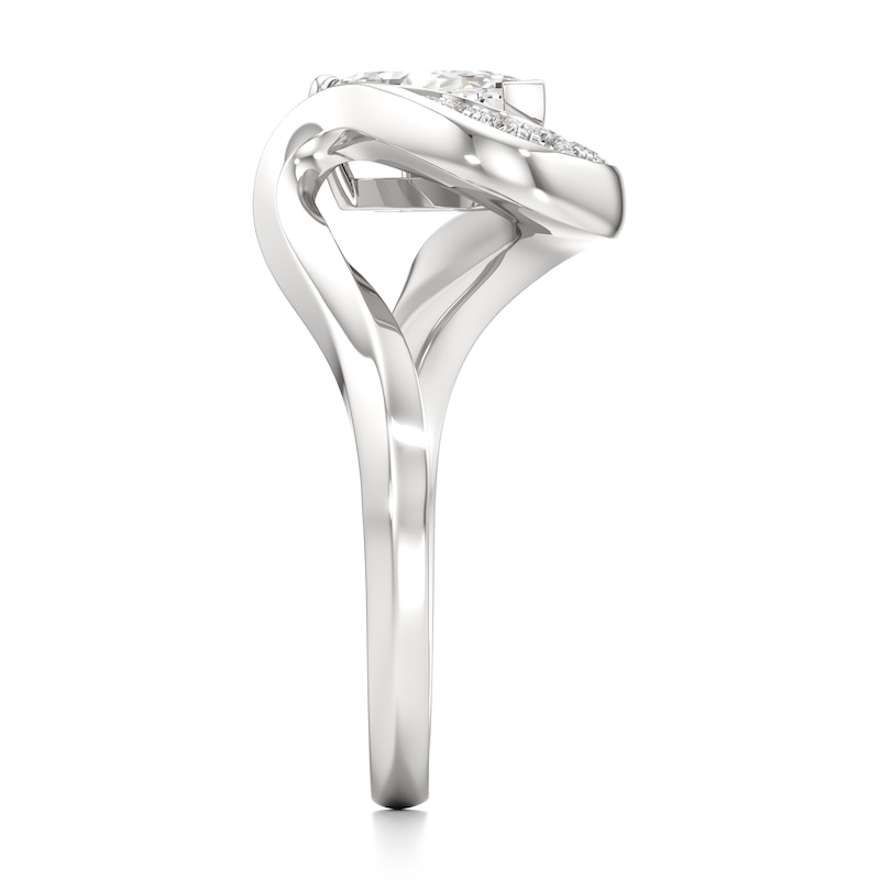 Main Image 3 of J'Lure Pear Step-Cut Lab-Grown Diamond Engagement Ring 1 ct tw 18K White Gold