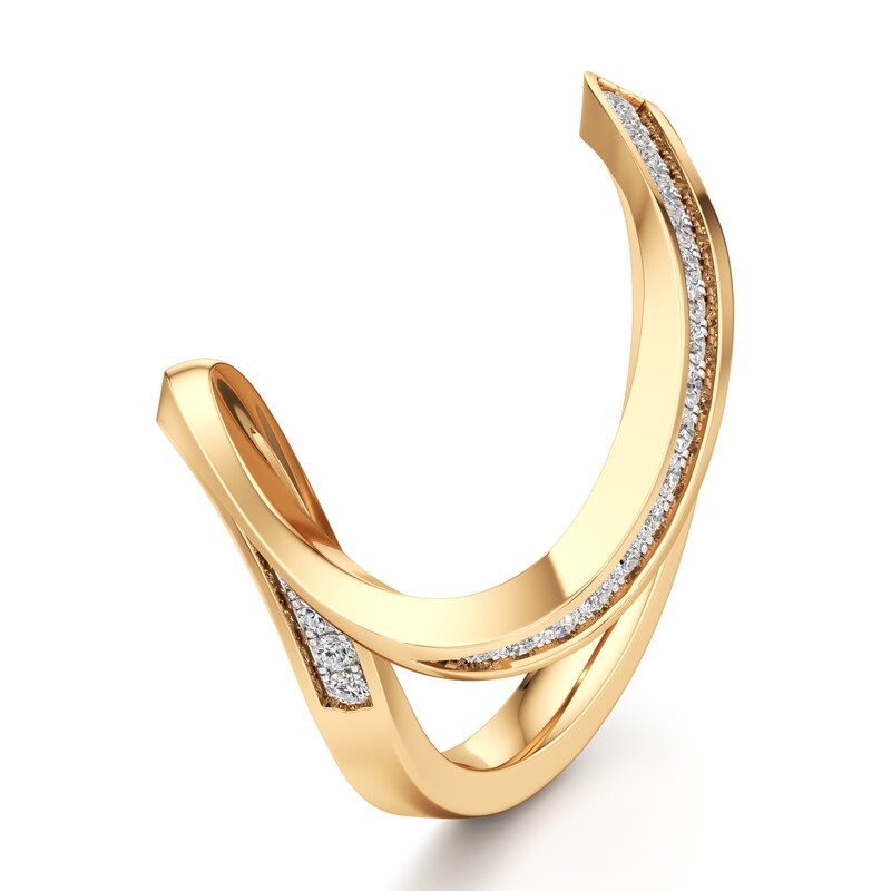Main Image 4 of J'Lure Square-Emerald Step-Cut Lab-Grown Diamond Engagement Ring 3 ct tw 18K Yellow Gold