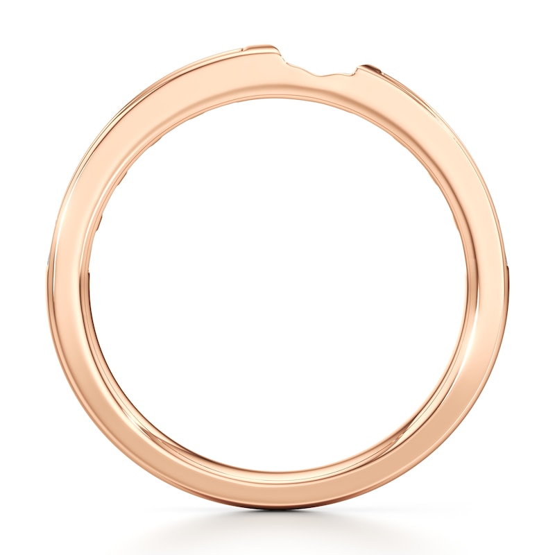 Main Image 2 of J'Lure Baguette-Cut Lab-Grown Diamond Contour Wedding Band 3/8 ct tw 18K Rose Gold