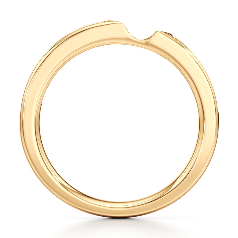 Main Image 2 of J'Lure Baguette-Cut Lab-Grown Diamond Contour Wedding Band 1/3 ct tw 18K Yellow Gold