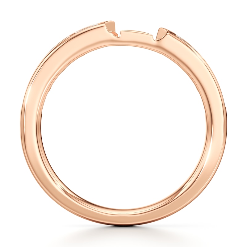 Main Image 2 of J'Lure Baguette-Cut Lab-Grown Diamond Contour Wedding Band 1/3 ct tw 18K Rose Gold