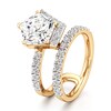 Thumbnail Image 4 of J'Lure Pentagon Brilliant-Cut Lab-Grown Diamond Spiral Engagement Ring 3-7/8 ct tw 18K Yellow Gold