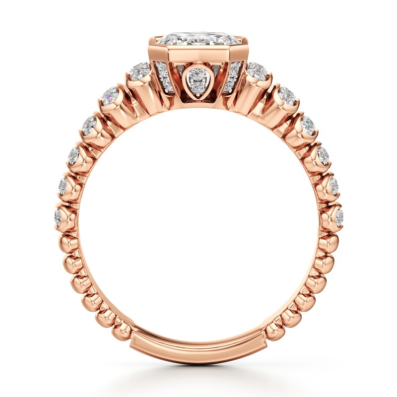 Main Image 2 of J'Lure Imperial-Emerald Step-Cut Lab-Grown Diamond Engagement Ring 2-3/8 ct tw 18K Rose Gold