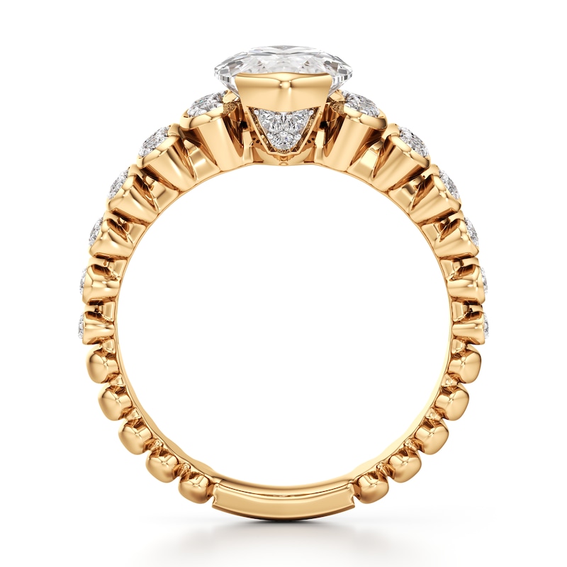 Main Image 2 of J'Lure Moval Old-Cut Lab-Grown Diamond Engagement Ring 3-5/8 ct tw 18K Yellow Gold
