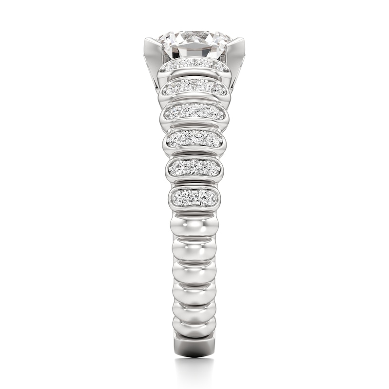 Main Image 3 of J'Lure Octagon Brilliant-Cut Lab-Grown Diamond Engagement Ring 1-1/4 ct tw 18K White Gold