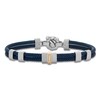 Thumbnail Image 1 of Baraka Men's Diamond Layered Cord Bracelet 1/20 ct tw Stainless Steel, Sterling Silver, Blue Ion Plating & 18K Yellow Gold 7.75"