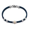 Thumbnail Image 2 of Baraka Men's Diamond Layered Cord Bracelet 1/20 ct tw Stainless Steel, Sterling Silver, Blue Ion Plating & 18K Yellow Gold 7.75"