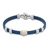 Thumbnail Image 4 of Baraka Men's Diamond Layered Cord Bracelet 1/20 ct tw Stainless Steel, Sterling Silver, Blue Ion Plating & 18K Yellow Gold 7.75"
