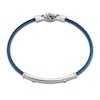 Thumbnail Image 2 of Baraka Men's Diamond Cord Bracelet 1/20 ct tw Stainless Steel, Dark Blue Ion Plating & 18K Rose Gold 7.75"