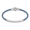 Thumbnail Image 4 of Baraka Men's Diamond Cord Bracelet 1/20 ct tw Stainless Steel, Dark Blue Ion Plating & 18K Rose Gold 7.75"