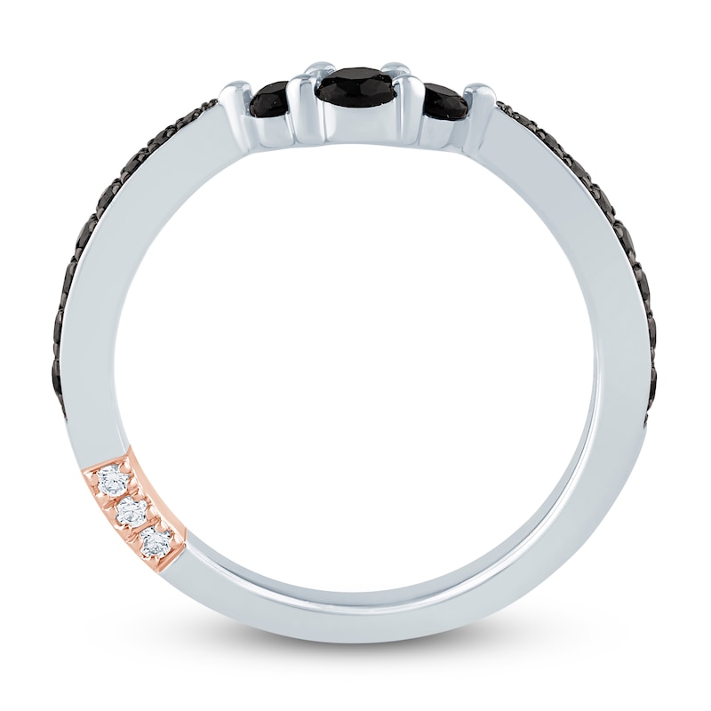 Main Image 4 of Pnina Tornai Black Diamond Contour Anniversary Ring 1/2 ct tw 14K White Gold
