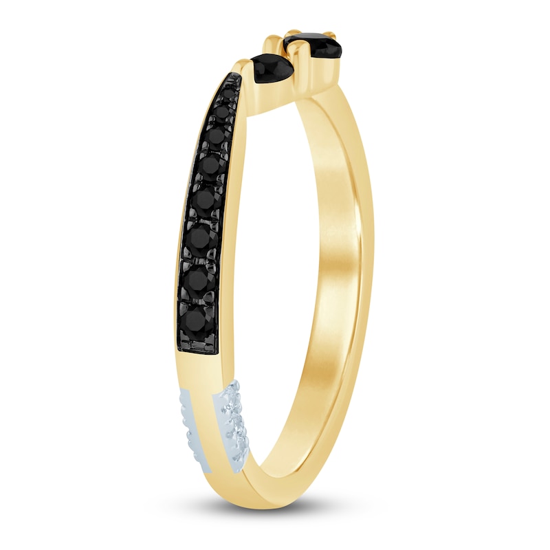 Main Image 2 of Pnina Tornai Black Diamond Contour Anniversary Ring 1/2 ct tw 14K Yellow Gold