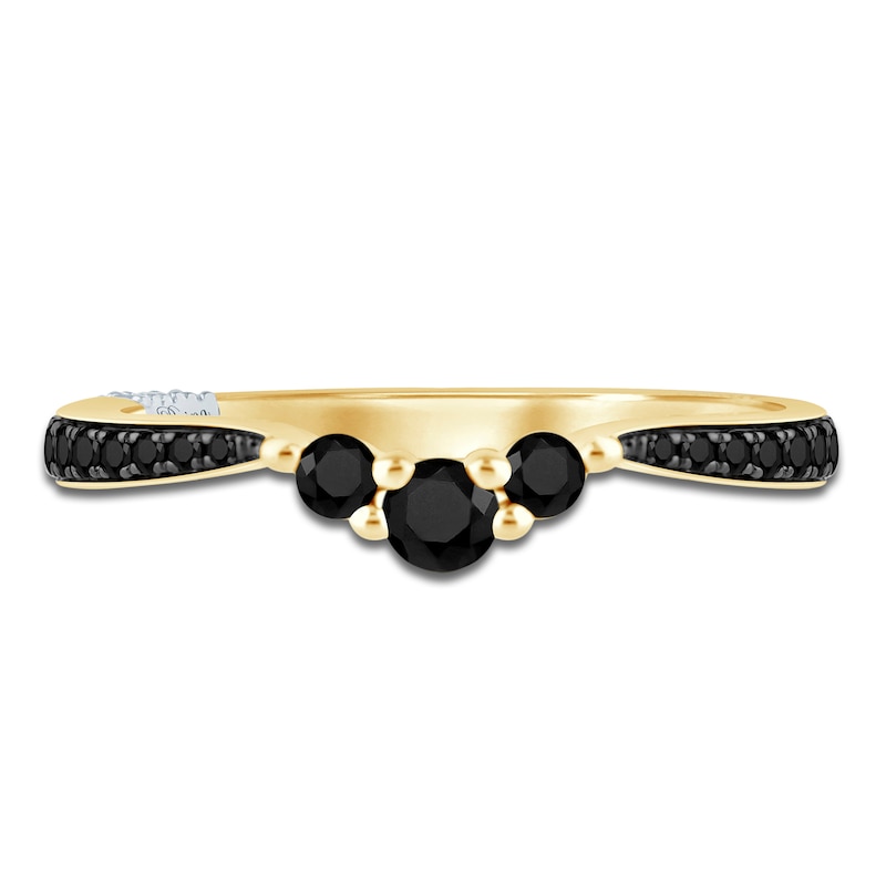 Main Image 3 of Pnina Tornai Black Diamond Contour Anniversary Ring 1/2 ct tw 14K Yellow Gold