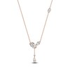 Thumbnail Image 1 of J'Lure Oval Step-Cut, Pear Step-Cut & Round-Cut Lab-Grown Diamond Y-Drop Necklace 3-1/3 ct tw 14K Rose Gold 18"