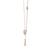 Thumbnail Image 2 of J'Lure Oval Step-Cut, Pear Step-Cut & Round-Cut Lab-Grown Diamond Y-Drop Necklace 3-1/3 ct tw 14K Rose Gold 18"