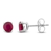 Thumbnail Image 1 of Natural Ruby Solitaire Stud Earrings 10K White Gold