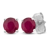 Thumbnail Image 2 of Natural Ruby Solitaire Stud Earrings 10K White Gold