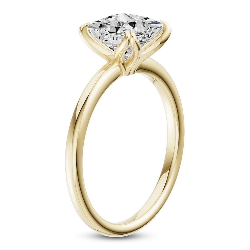 Main Image 2 of Certified Princess-Cut Diamond Solitaire Engagement Ring 2 ct tw 18K Yellow Gold (SI2/G)