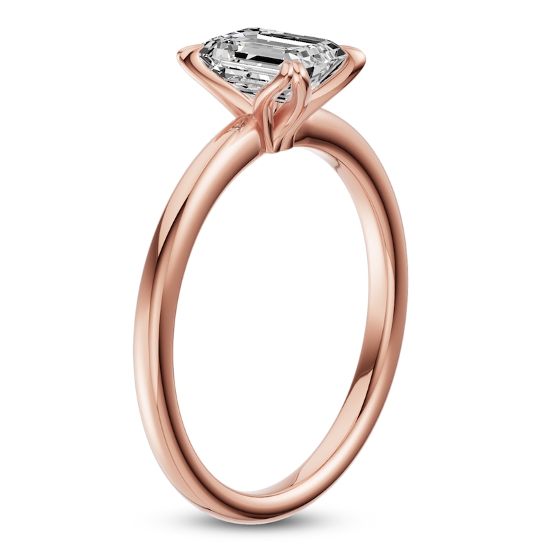 Main Image 2 of Emerald-Cut Diamond Solitaire Engagement Ring 1 ct tw 14K Rose Gold (I2/I)