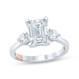 Pnina Tornai Emerald-Cut Lab-Grown Diamond Three-Stone Engagement Ring 2-5/8 ct tw 14K White Gold