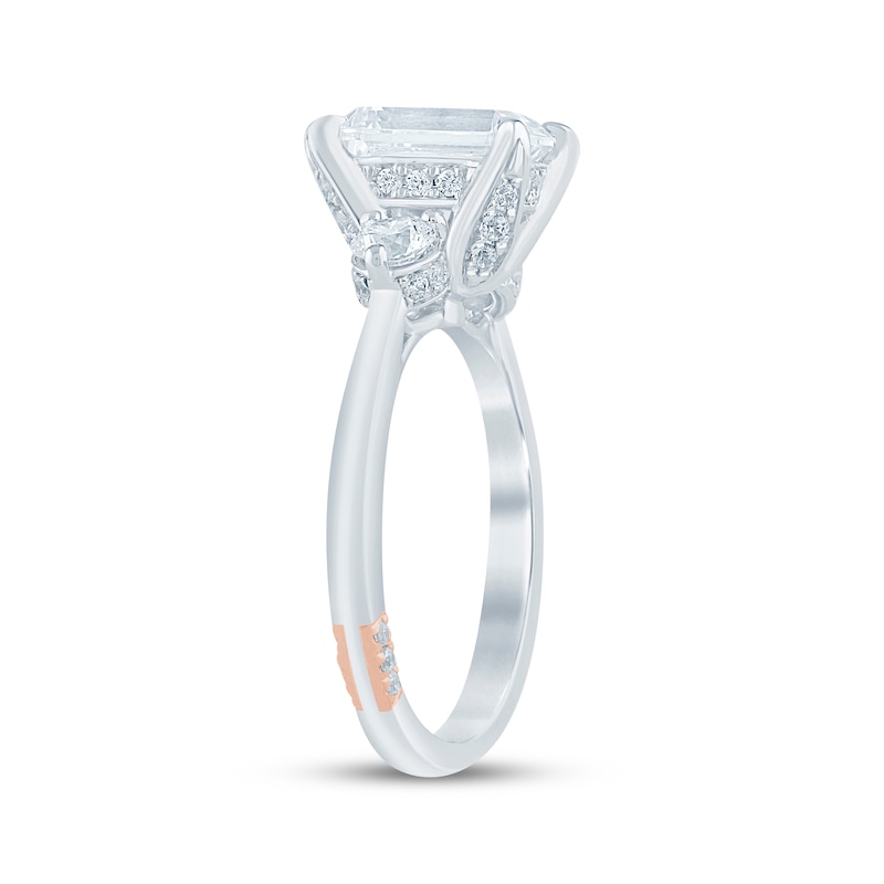 Main Image 2 of Pnina Tornai Emerald-Cut Lab-Grown Diamond Three-Stone Engagement Ring 2-5/8 ct tw 14K White Gold
