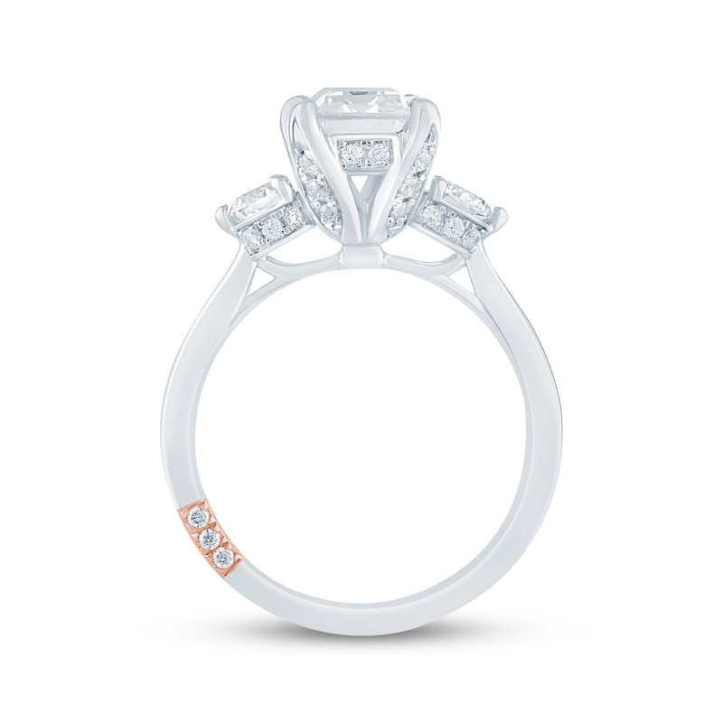 Main Image 3 of Pnina Tornai Emerald-Cut Lab-Grown Diamond Three-Stone Engagement Ring 2-5/8 ct tw 14K White Gold