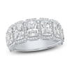Thumbnail Image 1 of Emerald-Cut Lab-Grown Diamond Halo Anniversary Ring 4 ct tw 14K White Gold