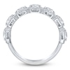 Thumbnail Image 2 of Emerald-Cut Lab-Grown Diamond Halo Anniversary Ring 4 ct tw 14K White Gold