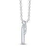 Thumbnail Image 2 of Shy Creation Diamond Letter P Pavé Necklace 1/20 ct tw 14K White Gold 18" SC55028331-P