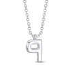 Thumbnail Image 3 of Shy Creation Diamond Letter P Pavé Necklace 1/20 ct tw 14K White Gold 18" SC55028331-P