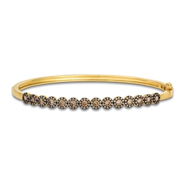 Le Vian Chocolate Diamond Halo Bangle Bracelet 1-1/4 ct tw 14K Honey Gold