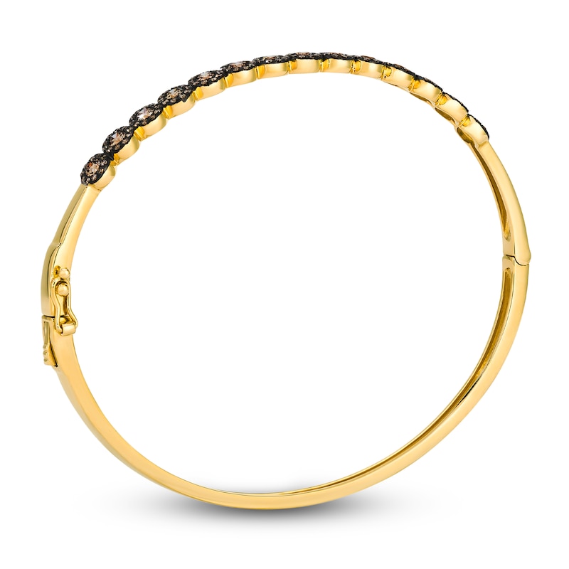 Main Image 2 of Le Vian Chocolate Diamond Halo Bangle Bracelet 1-1/4 ct tw 14K Honey Gold