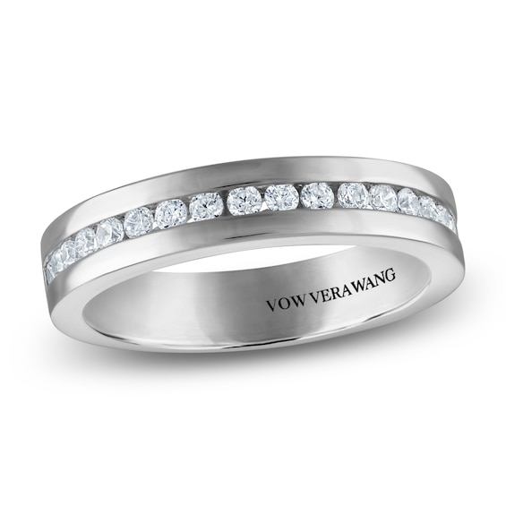 Vera Wang VOW Diamond Channel-Set Wedding Band 3/8 ct tw 14K White Gold