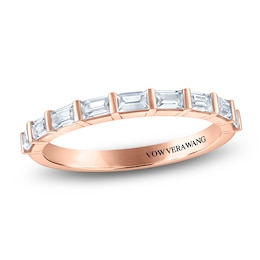 Vera Wang VOW Baguette-Cut Diamond Wedding Band 1/2 ct tw 14K Rose Gold