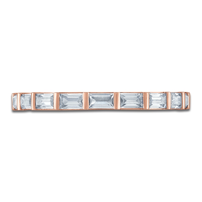 Main Image 3 of Vera Wang VOW Baguette-Cut Diamond Wedding Band 1/2 ct tw 14K Rose Gold