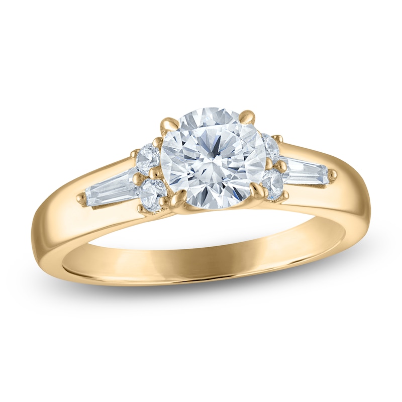 Main Image 1 of Vera Wang VOW Round-Cut Diamond Engagement Ring 1-1/4 ct tw 14K Yellow Gold