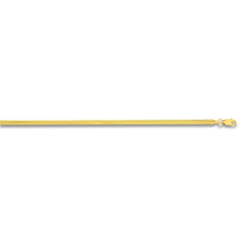 Main Image 3 of Italia D'Oro Snake Chain Necklace 3.3mm Solid 14K Yellow Gold 20"