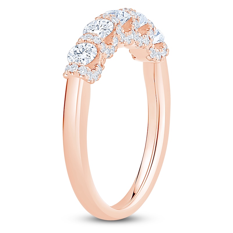 Main Image 2 of Certified Diamond Anniversary Ring 1 ct tw 18K Rose Gold