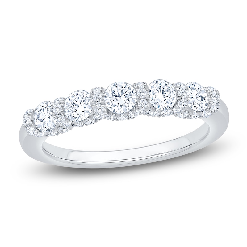 Main Image 1 of Certified Diamond Anniversary Ring 1 ct tw 18K Rose Gold