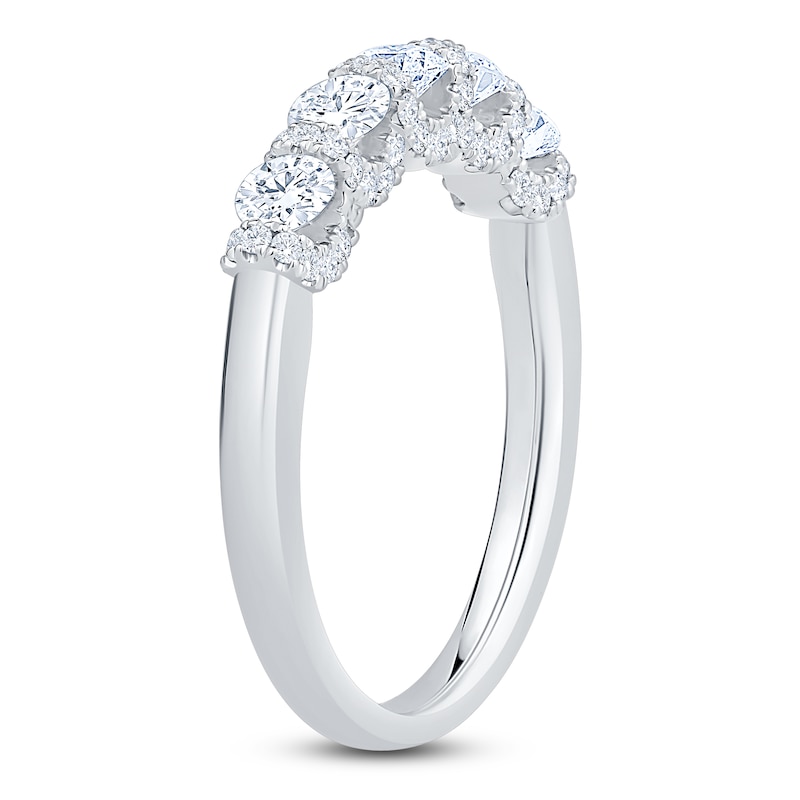 Main Image 2 of Certified Diamond Anniversary Ring 1 ct tw 18K Rose Gold