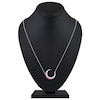 Thumbnail Image 5 of Lab-Created Ruby & White Lab-Created Sapphire Crescent Moon Necklace Sterling Silver 18"
