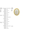 Thumbnail Image 2 of Oval-Cut Natural Opal Solitaire Stud Earrings 10K Yellow Gold