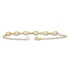 Thumbnail Image 2 of Oval-Cut Natural Opal & Diamond Bracelet 1/20 ct tw 10K Yellow Gold 7.5"