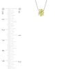 Thumbnail Image 2 of Oval-Cut Yellow Lab-Grown Diamond Solitaire Necklace 1 ct tw 14K White Gold 18"